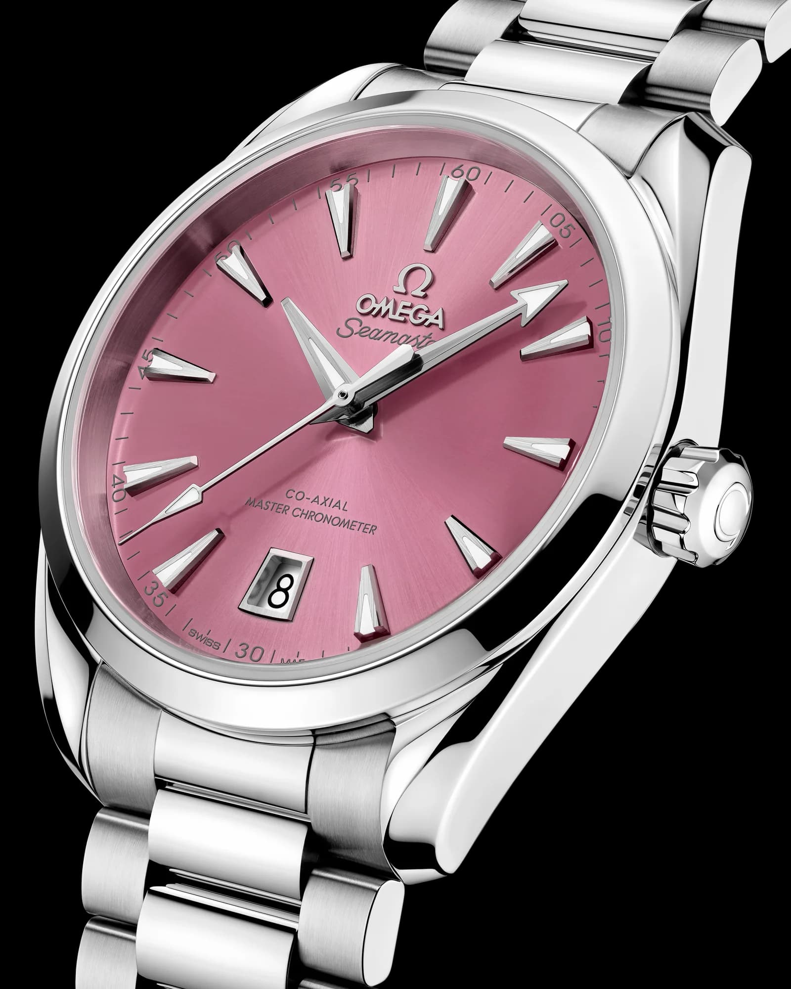 Omega Seamaster Aqua Terra Shades Co-Axial Master Chronometer 38 mm – Steel on Steel, Shell Pink Dial 3