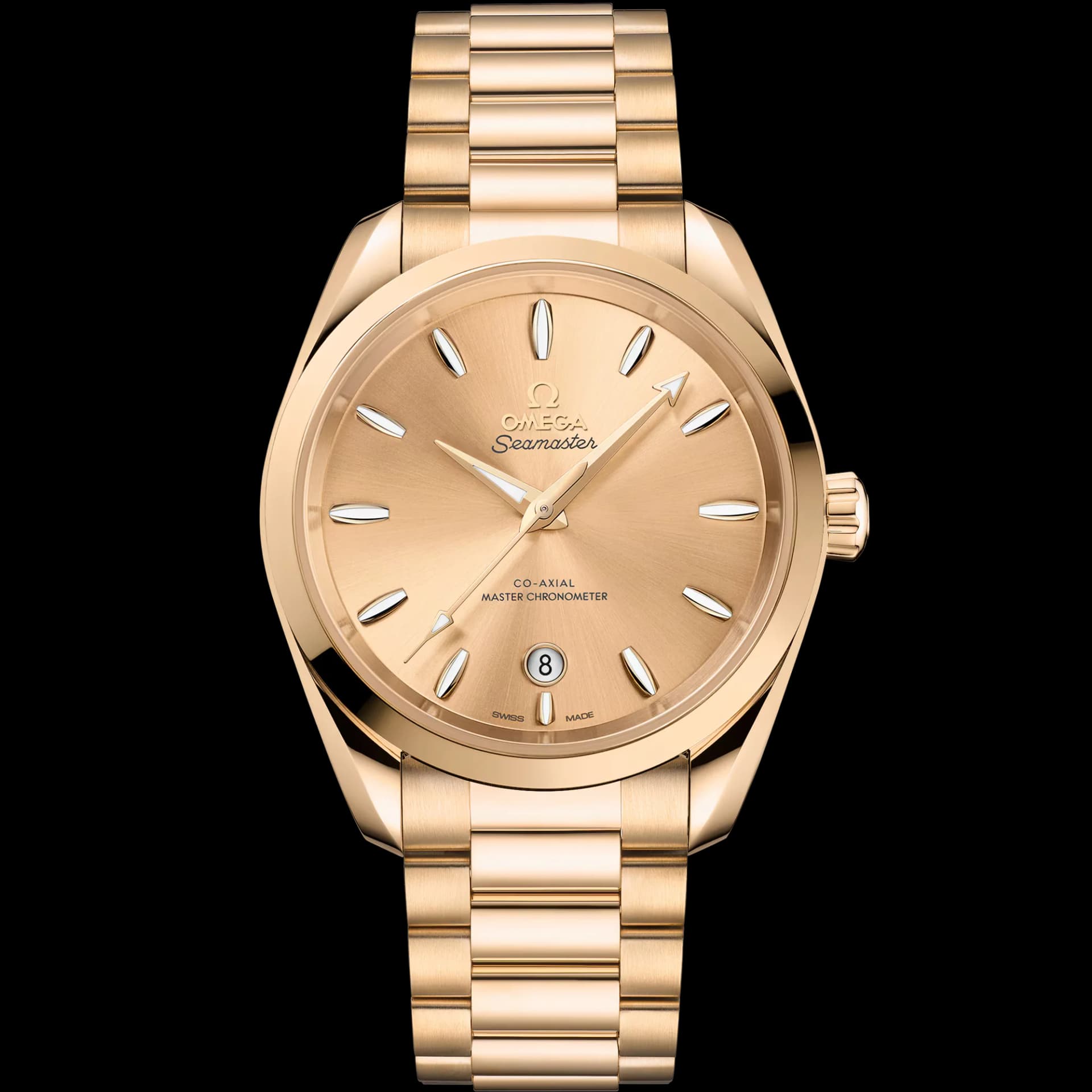 Omega Seamaster Aqua Terra Shades Co-Axial Master Chronometer 38 mm – Moonshine Gold on Moonshine Gold, Yellow Dial 1