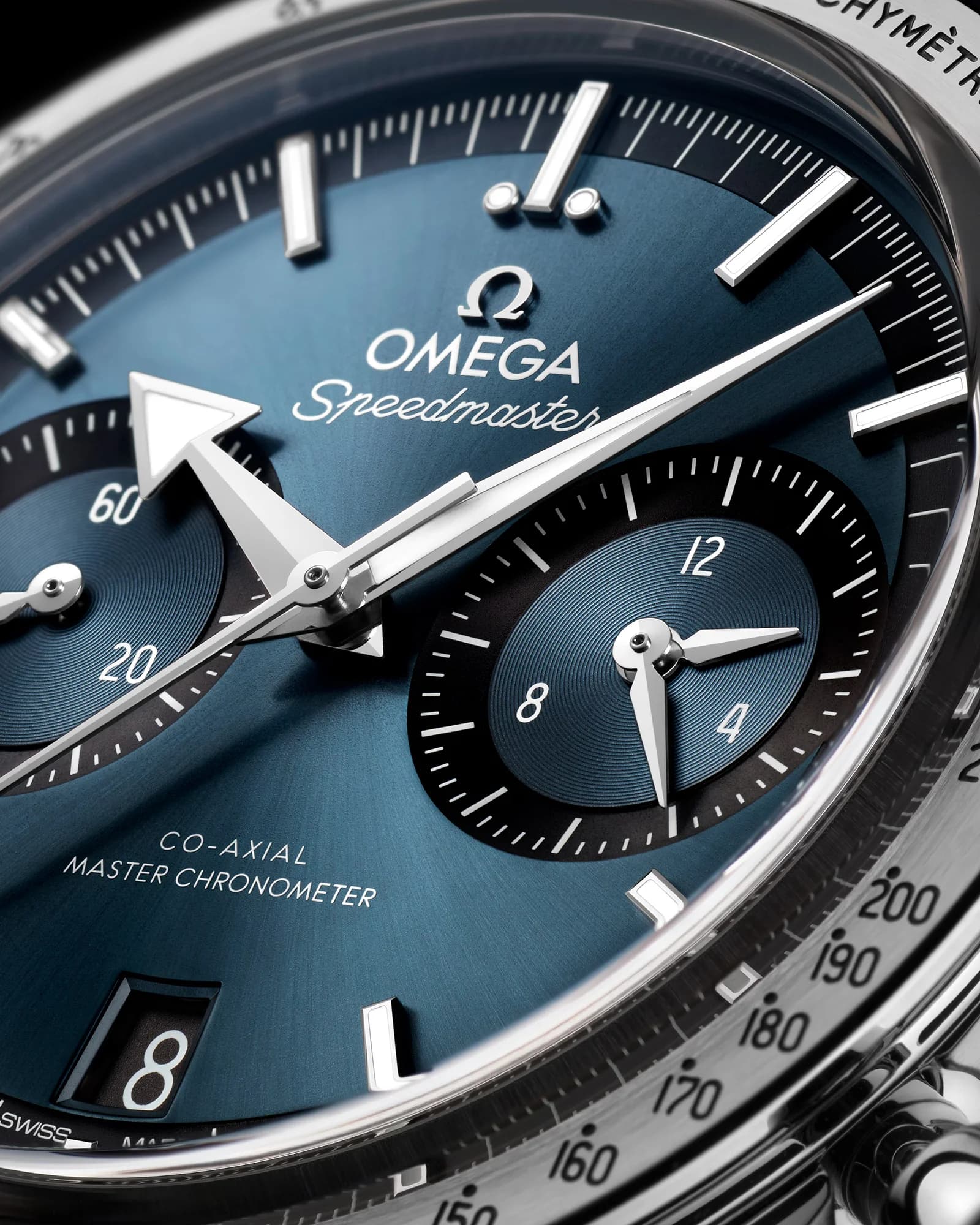 Omega Speedmaster '57 Co-Axial Master Chronometer Chronograph 40.5 mm – Steel on Leather Strap, Blue Dial 3