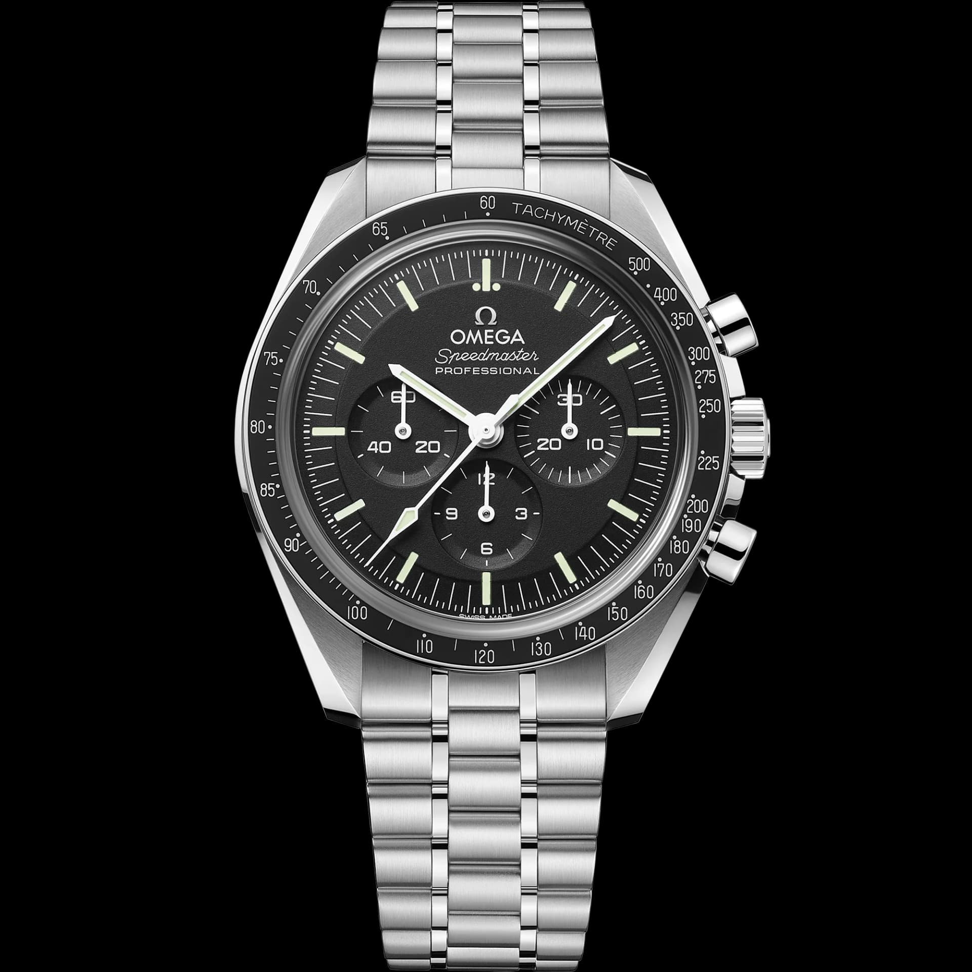 Omega Speedmaster Moonwatch Professional Co-Axial Master Chronometer Chronograph 42 mm – Steel on Steel, Black Dial 1