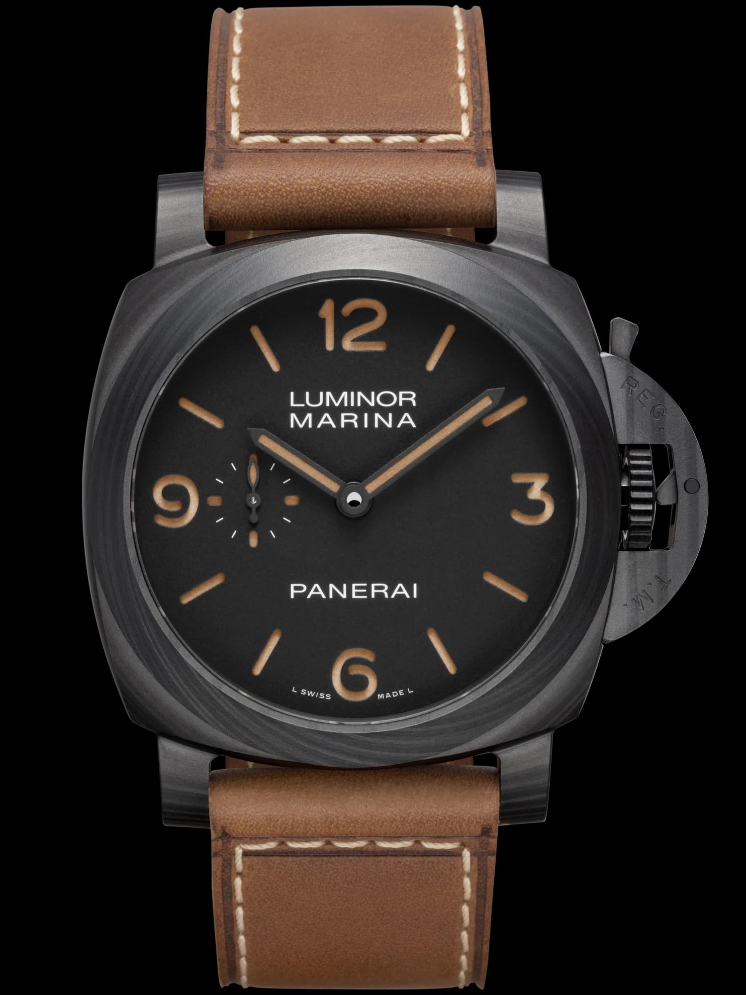 Panerai Luminor Marina 44 mm – Siyah Kadran, Carbotech, Dana Derisi Kayış 1