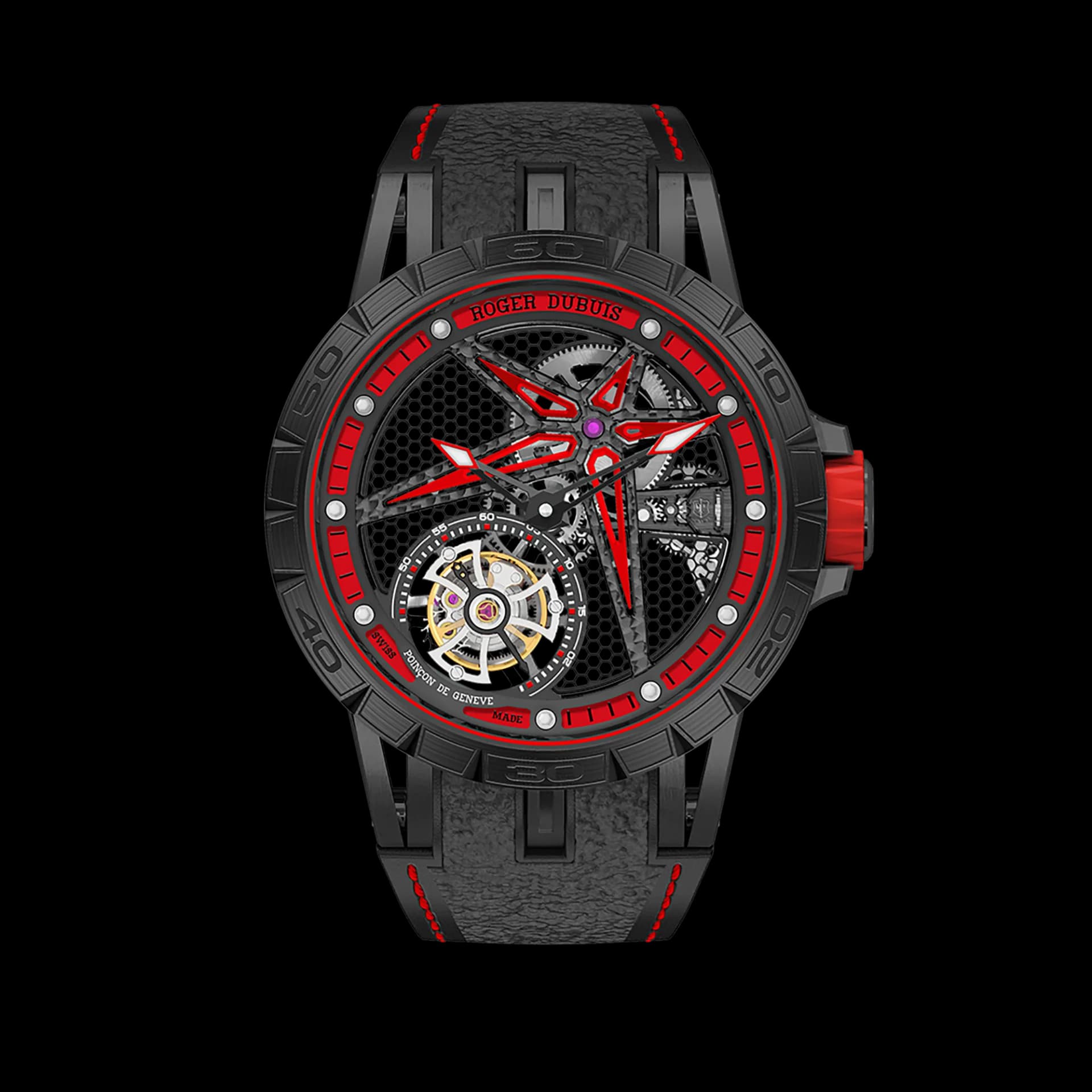 Roger Dubuis Excalibur Spider Monotourbillon Pirelli Black DLC Titanium 39mm 1