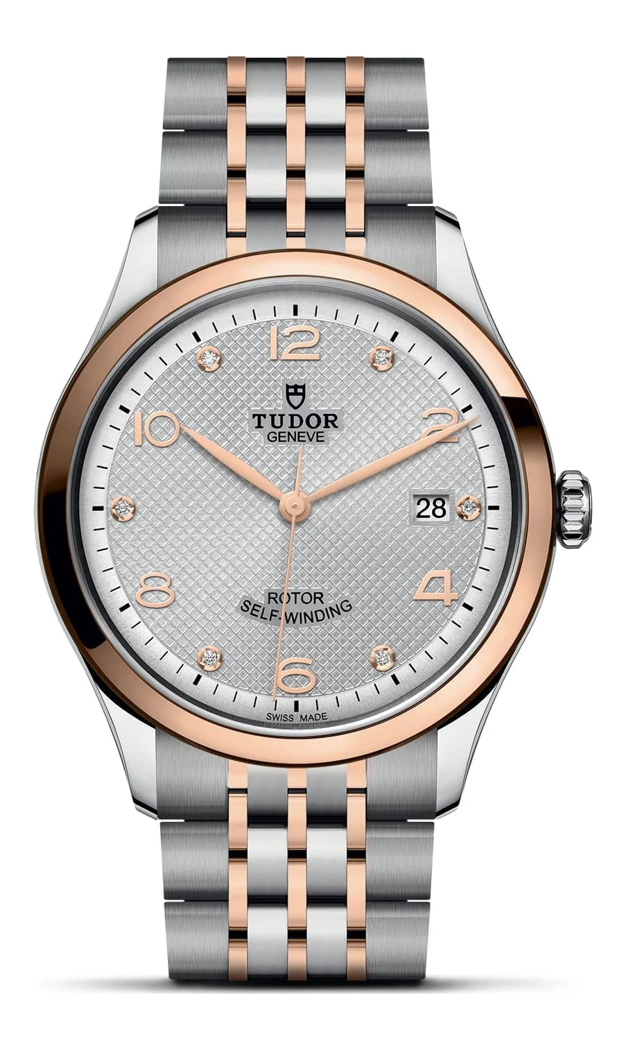 Tudor 1926 – 39 mm, Silver Diamond-Set Dial, Steel and Rose Gold Bracelet 1