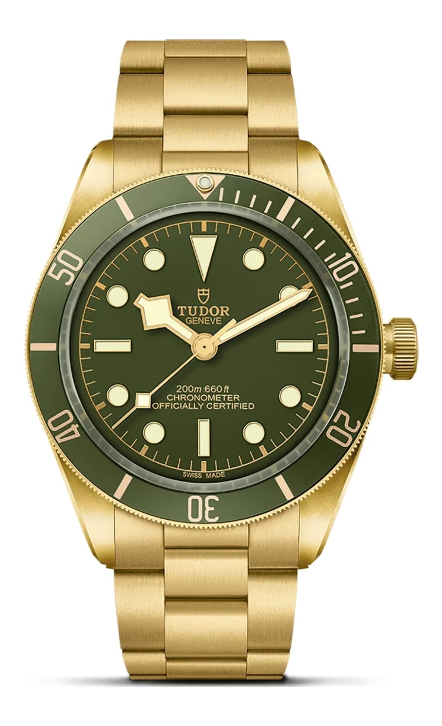 Tudor Black Bay 58 18K – 39 mm Yellow Gold, Green Dial, Yellow Gold Bracelet 1