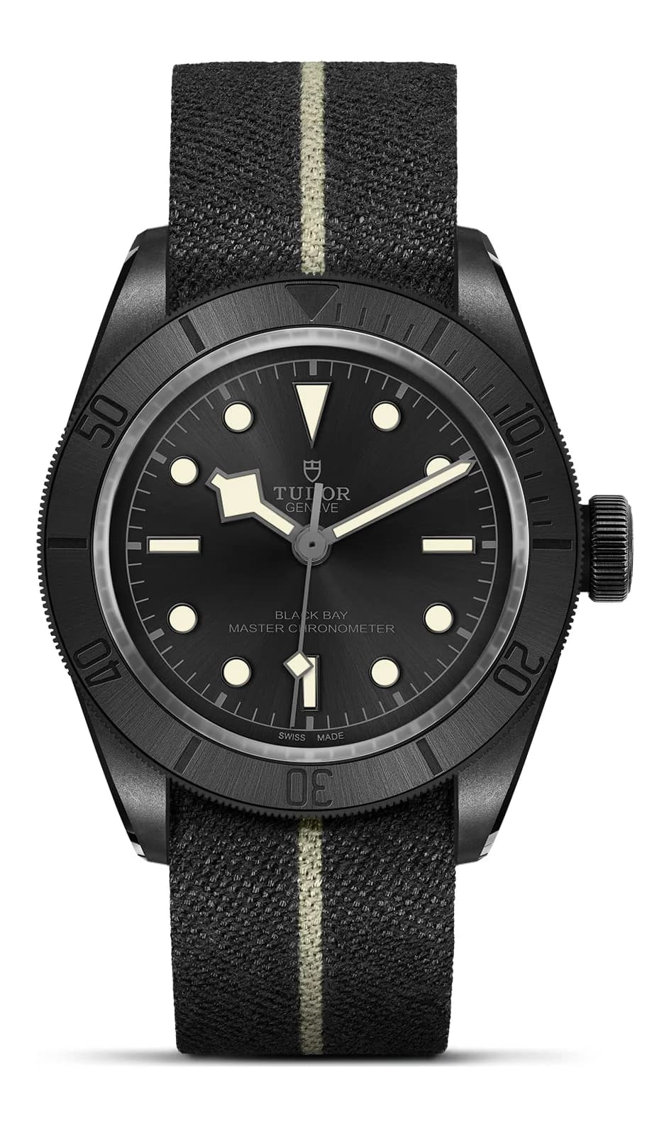 Tudor Black Bay Ceramic – 41 mm Black Ceramic, Black Dial, Hybrid Rubber and Leather Strap 2