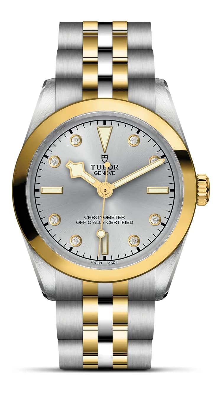 Tudor Black Bay One 31 S&G – Silver Diamond-Set Dial, Steel and Yellow Gold Bracelet, Yellow Gold Bezel 1