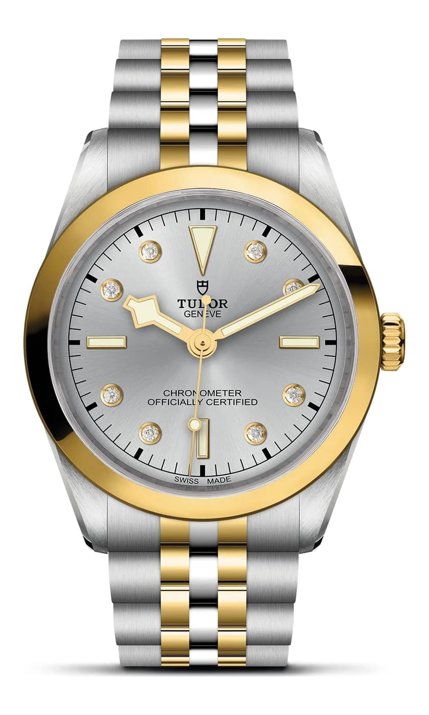 Tudor Black Bay One 36 S&G – Silver Diamond-Set Dial, Steel and Yellow Gold Bracelet, Yellow Gold Bezel 1