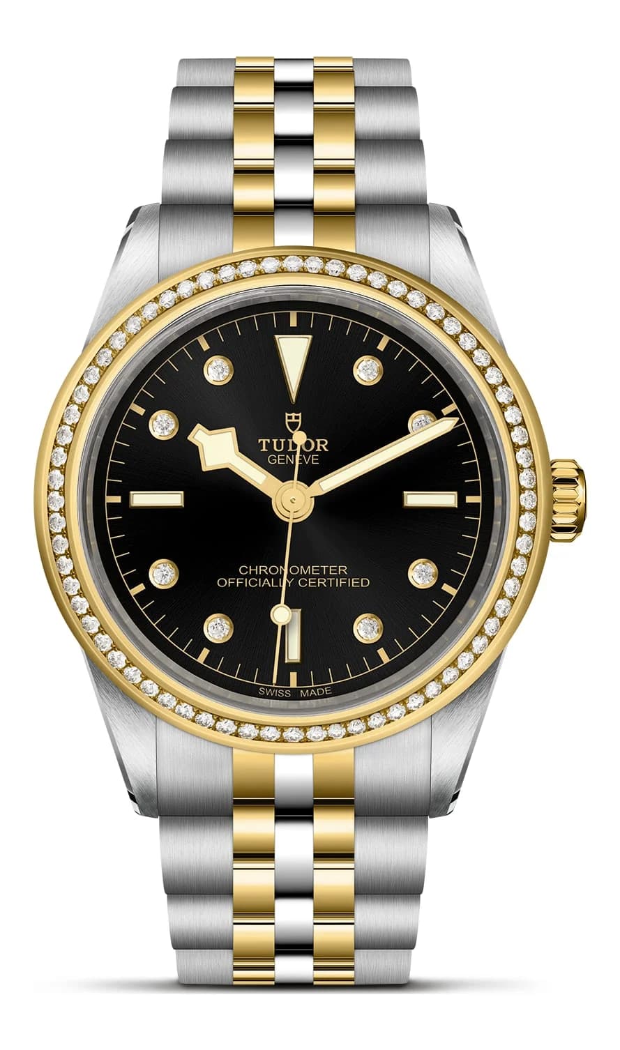 Tudor Black Bay One 39 S&G – Black Diamond-Set Dial, Steel and Yellow Gold Bracelet, Diamond-Set Yellow Gold Bezel 1