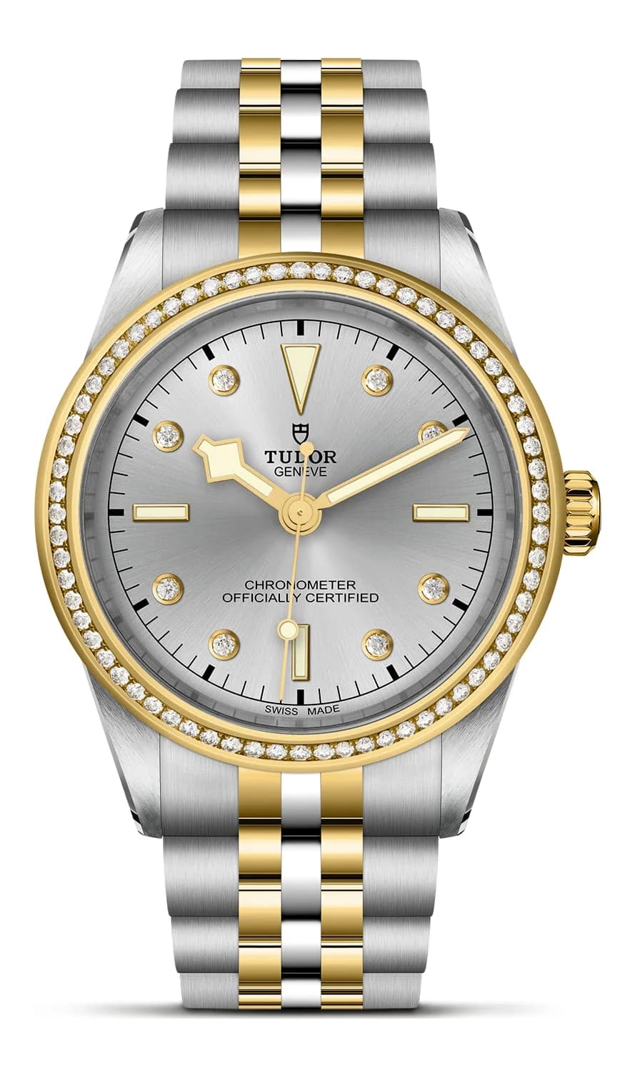 Tudor Black Bay One 39 S&G – Silver Diamond-Set Dial, Steel and Yellow Gold Bracelet, Diamond-Set Yellow Gold Bezel 1
