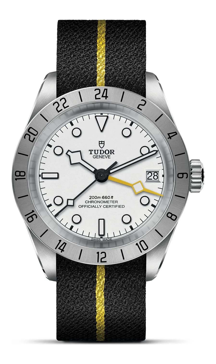 Tudor Black Bay Pro – 39 mm, Opaline Dial, Black Fabric Strap with Yellow Band 1