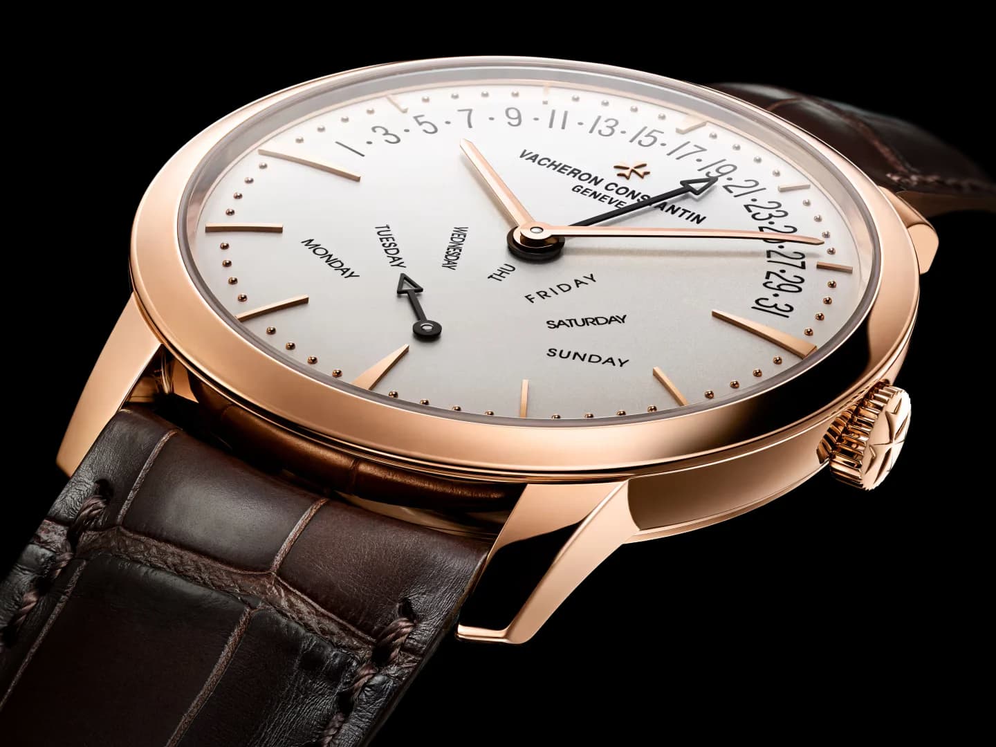 Vacheron Constantin Patrimony Retrograde Day-Date 42.5 mm Pink Gold – Gümüş Kadran 2