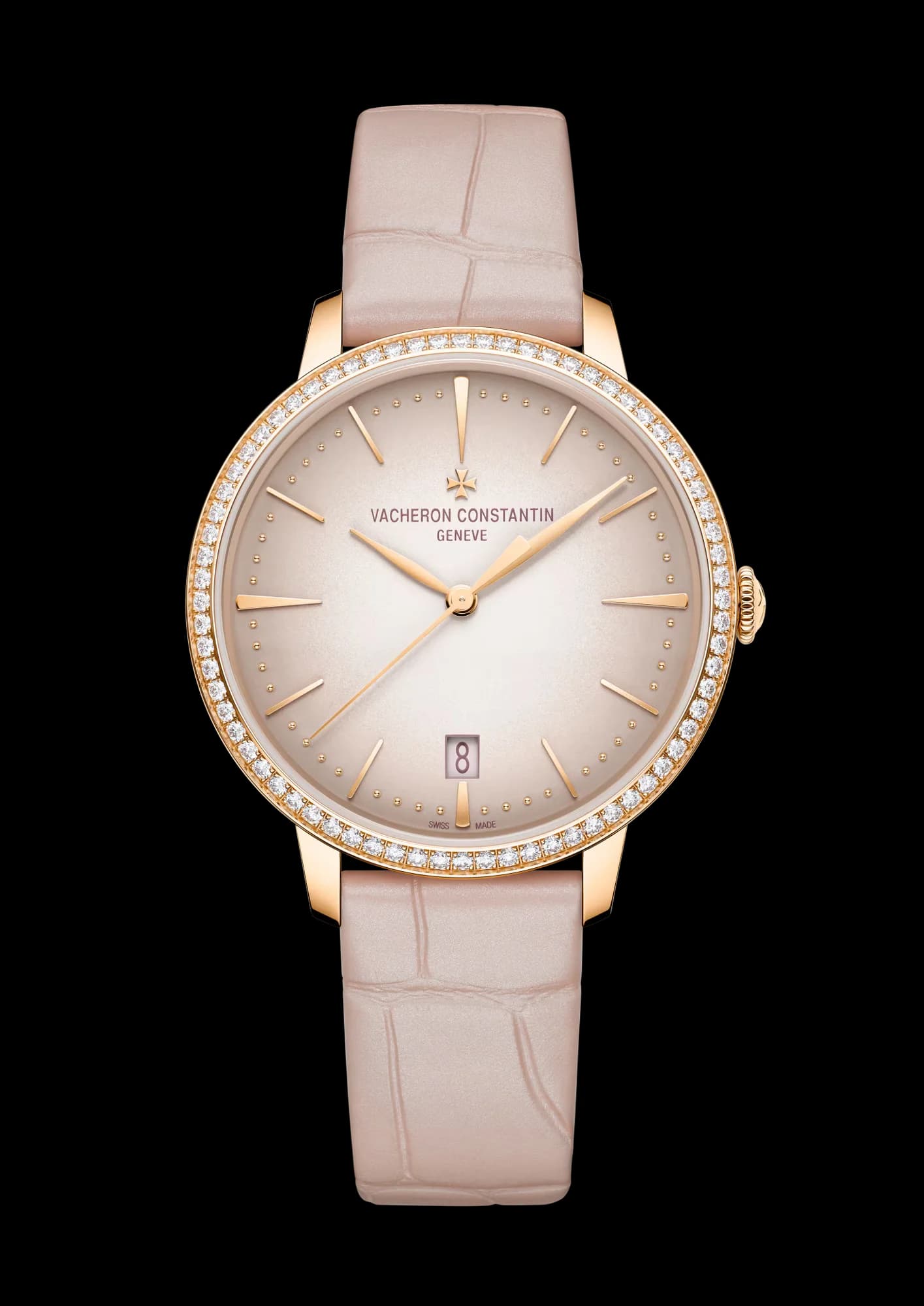 Vacheron Constantin Patrimony Self-Winding 36.5 mm Pink Gold – Pudra Pembe Kadran, Pırlanta Çerçeve 1
