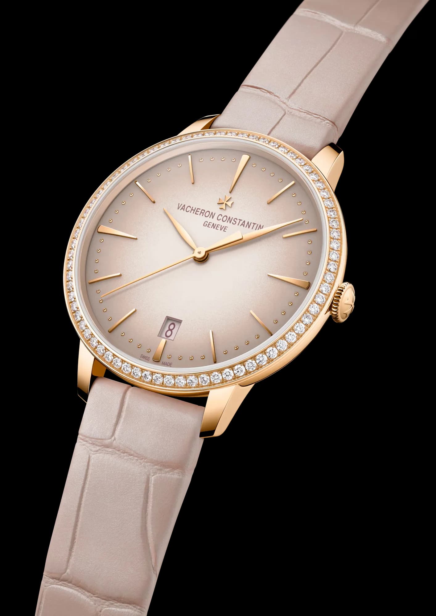 Vacheron Constantin Patrimony Self-Winding 36.5 mm Pink Gold – Pudra Pembe Kadran, Pırlanta Çerçeve 2