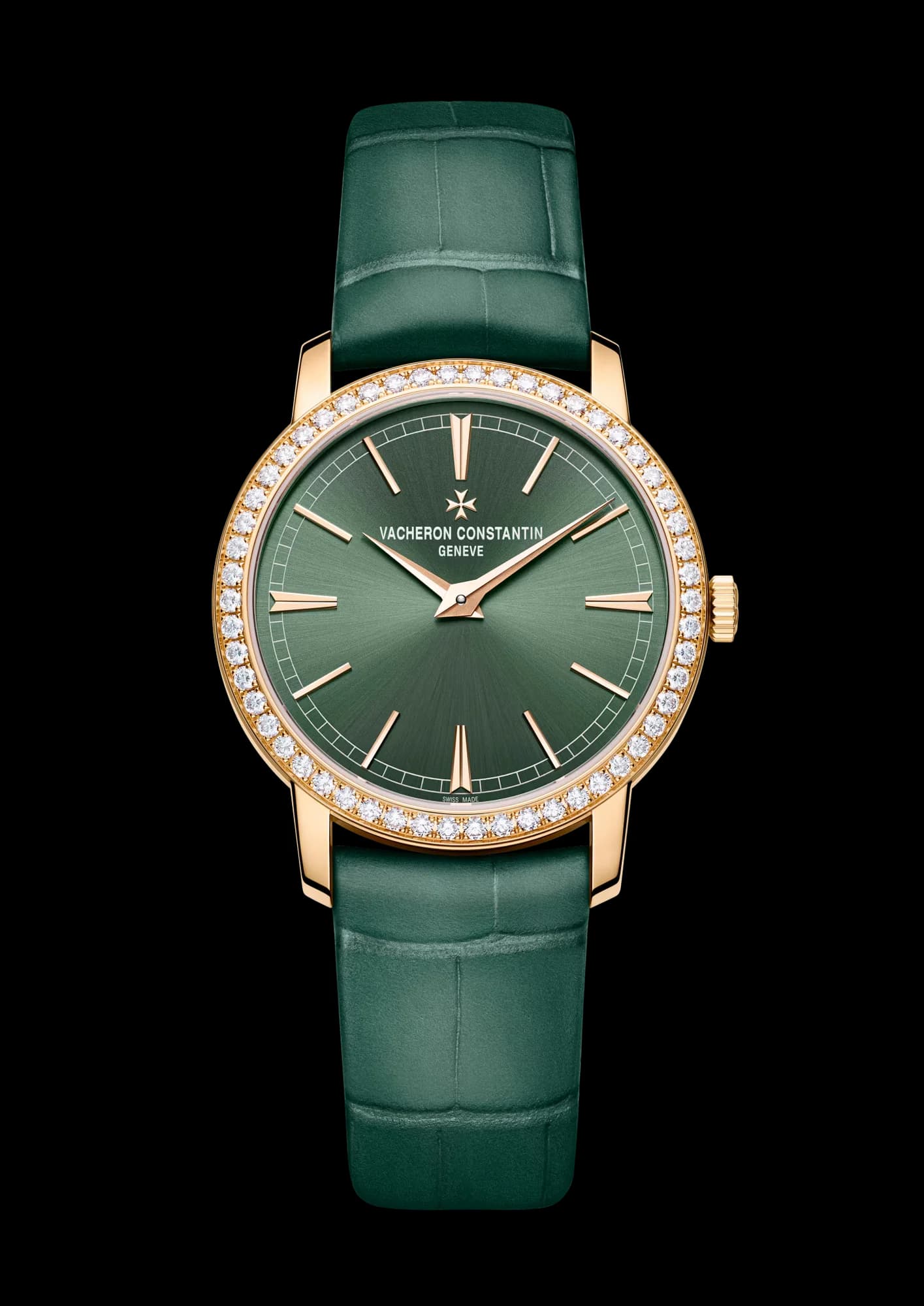 Vacheron Constantin Traditionnelle Manual-Winding 33 mm Pink Gold – Koyu Yeşil Kadran 1
