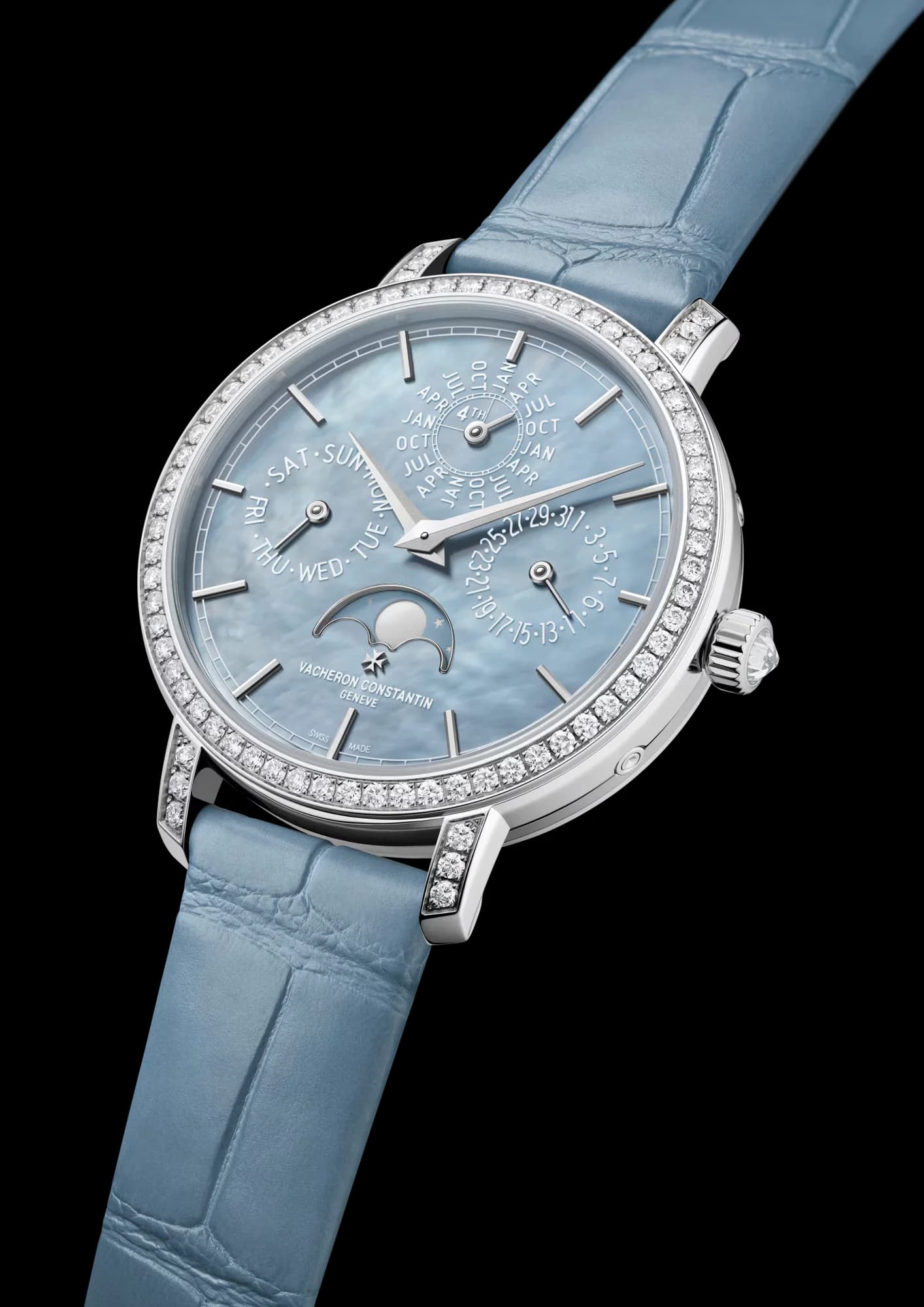 Vacheron Constantin Traditionnelle Perpetual Calendar Ultra-Thin 36.5 mm White Gold – Mavi-Gri Sedef Kadran 2