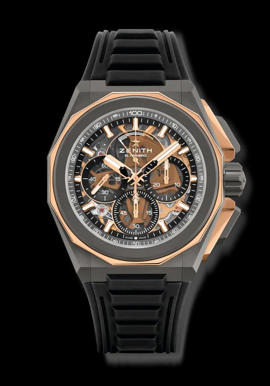 Zenith Defy Extreme – Titanyum ve Pembe Altın, Füme Safir Kadran 2