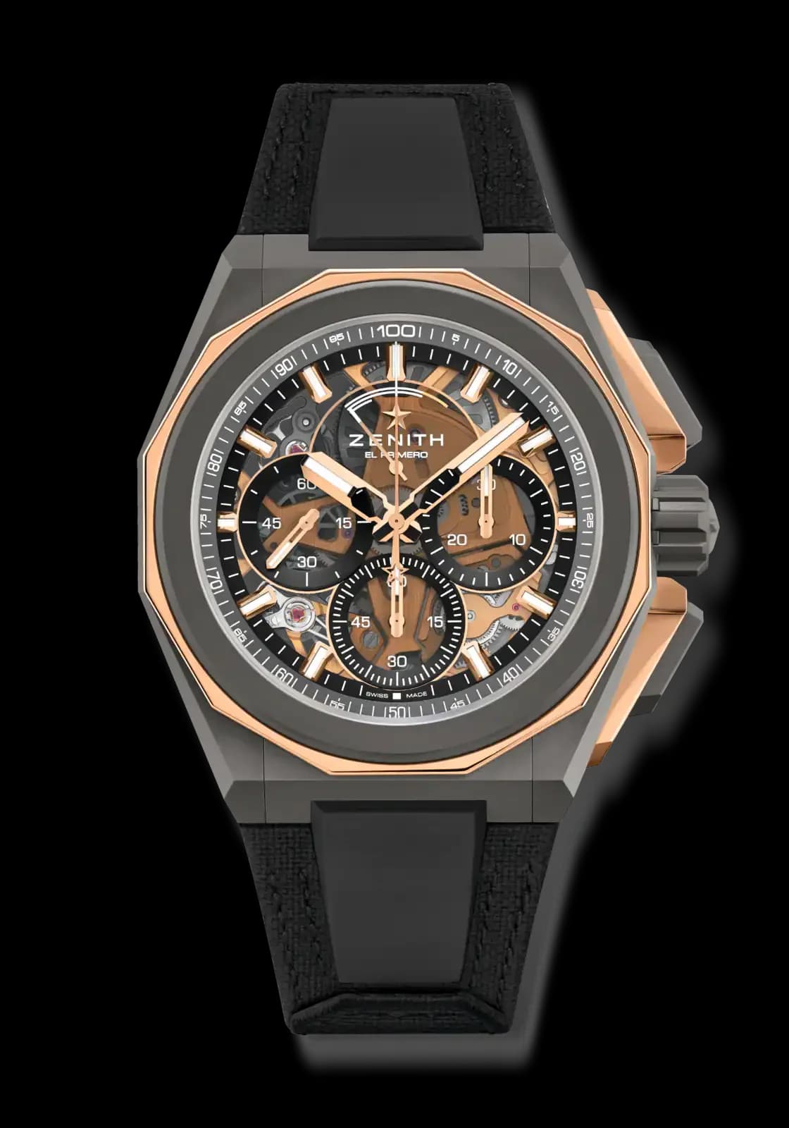 Zenith Defy Extreme – Titanyum ve Pembe Altın, Füme Safir Kadran 3