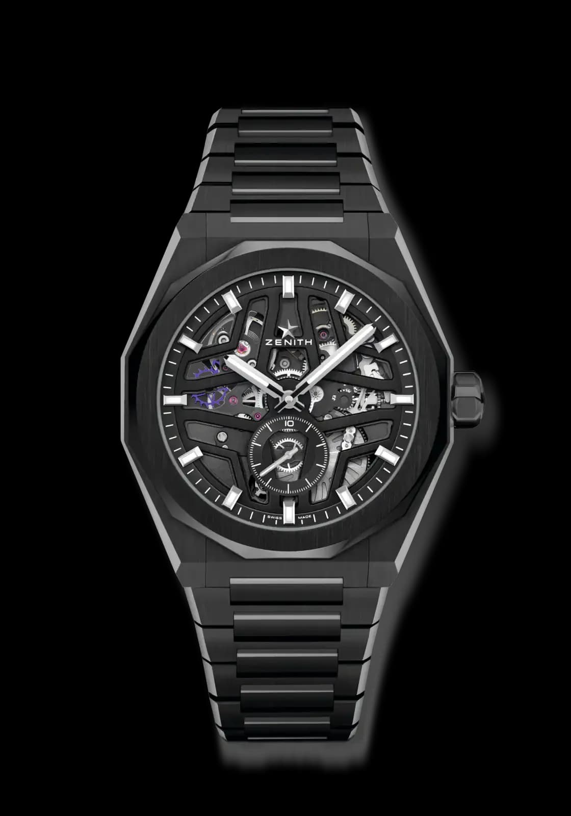 Zenith Defy Skyline Skeleton – Siyah Seramik, Siyah Ajurlu Kadran 1